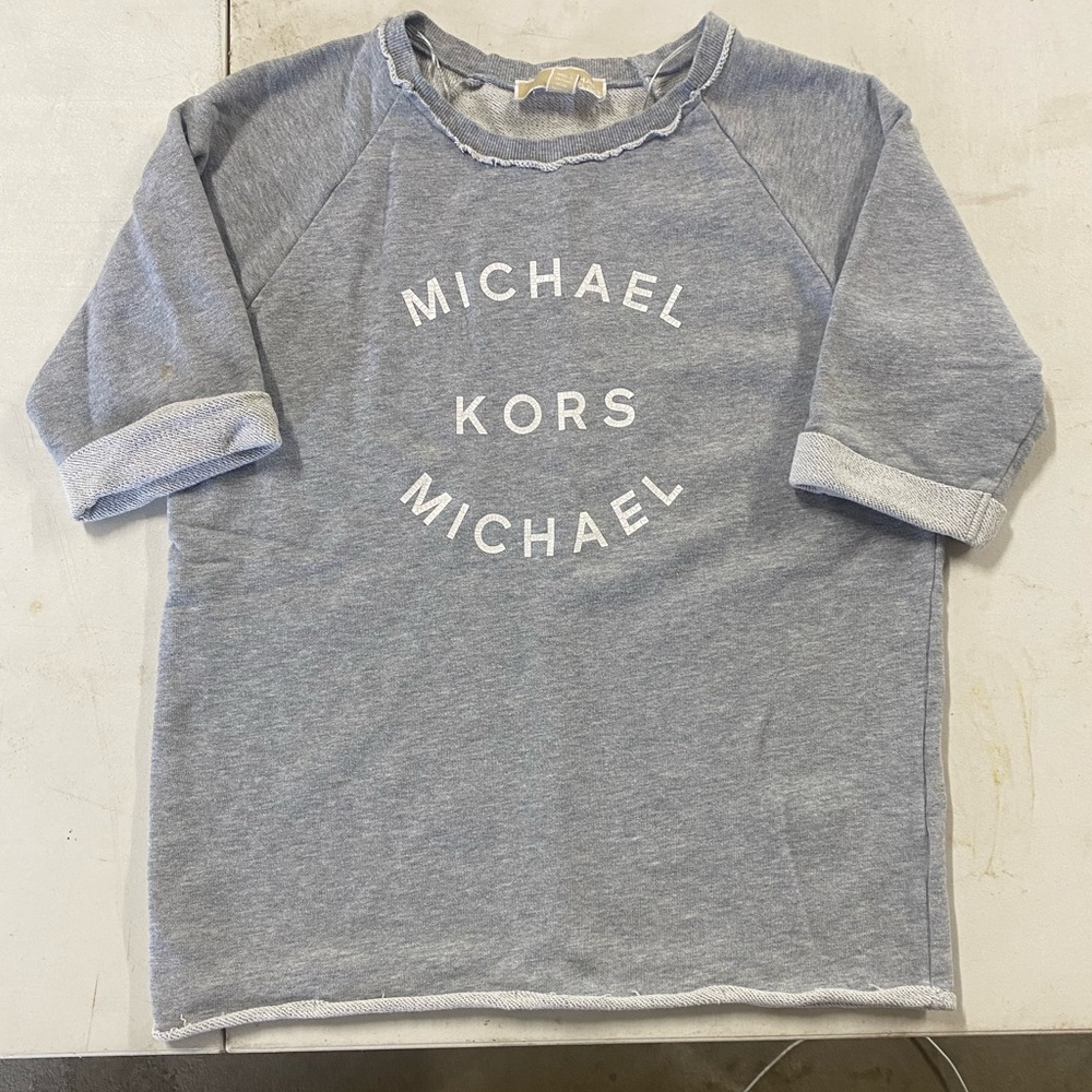 MICHAEL Michael Kors Gray Graphic Short Sleeve Sweatshirt